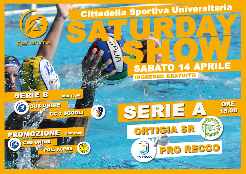 Sabato 14 aprile alla Cittadella Sportiva Universitaria arriva la grande pallanuoto