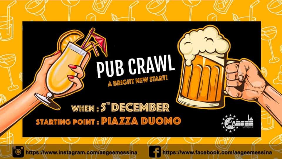 Pub Crawl: divertimento itinerante con AEGEE Messina