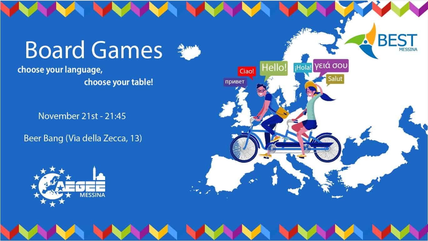 Board Games: choose your language, choose your table!