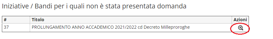 bando procedura prolungamento anno accademico