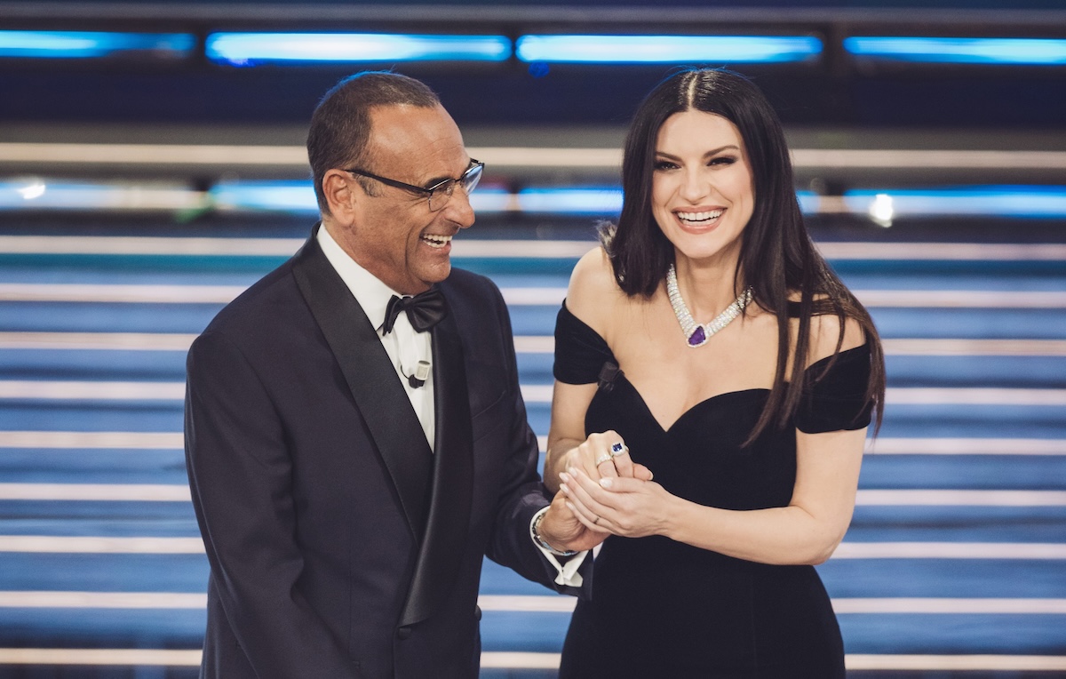 Carlo Conti e Laura Pausini