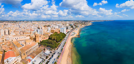 Veduta panoramica di Mazara del Vallo, dove sbarcarono gli arabi