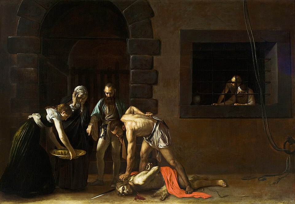 Decollazione di San Giovanni Battista, Caravaggio, olio su tela, 361×520 cm, Concattedrale di San Giovanni, La Valletta