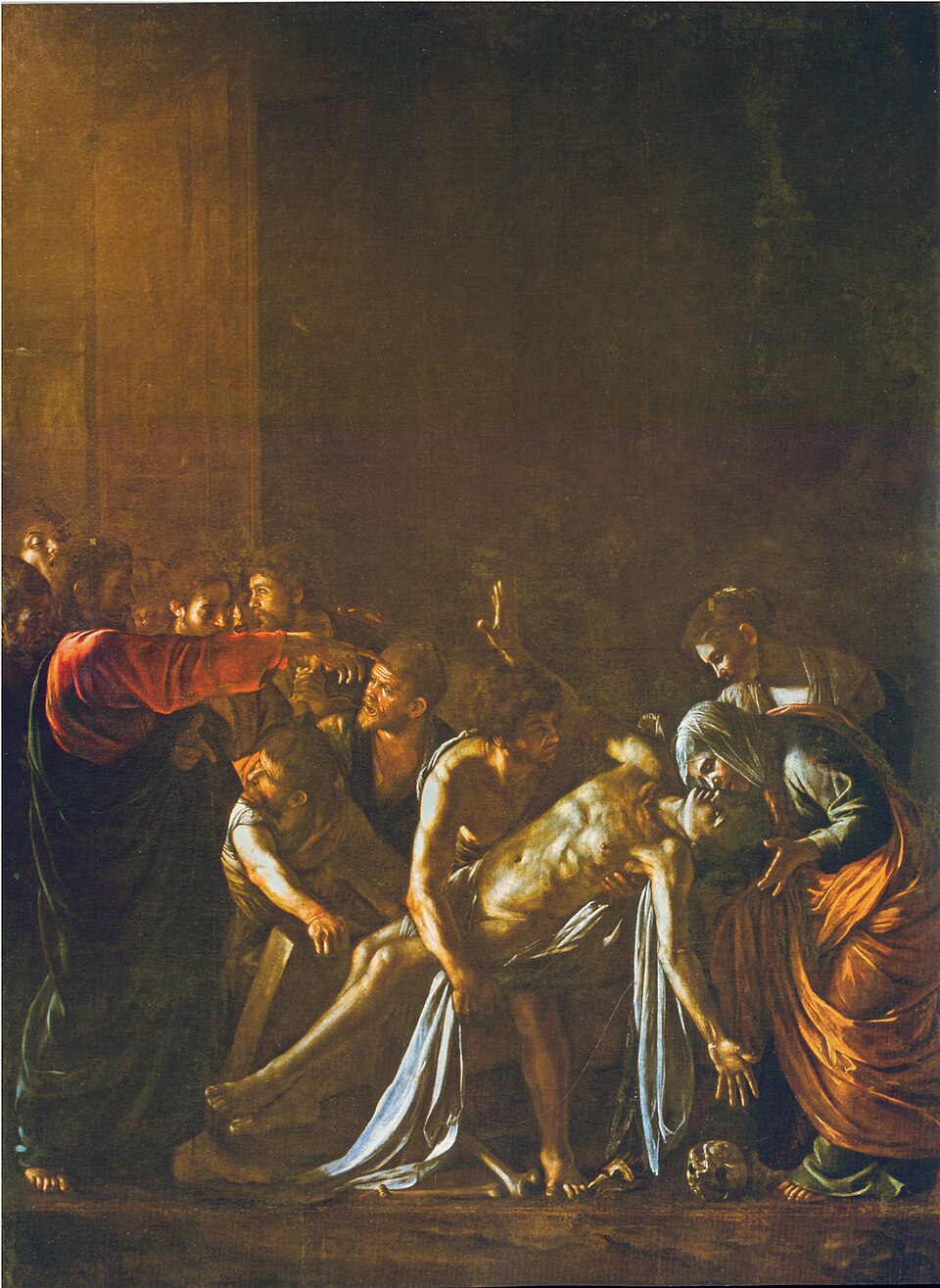 Resurrezione di Lazzaro, Caravaggio, olio su tela, 380x275